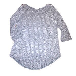 89th & Madison Green & Navy‎ Metal Accented  Lightweight Sweater size L